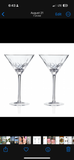 Crystal martini glasses