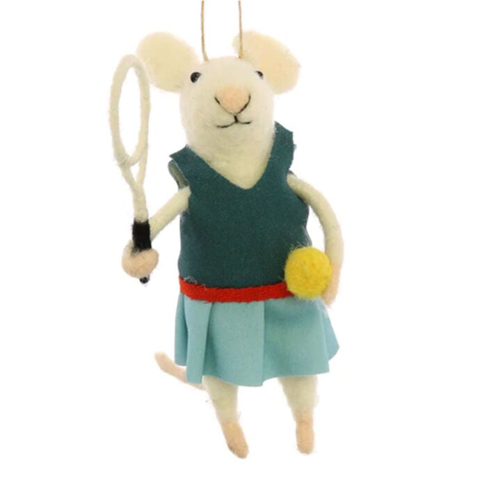 Tennis Mouse Ornament