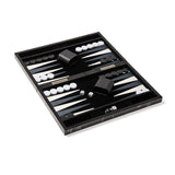 Black Marble Backgammon Set