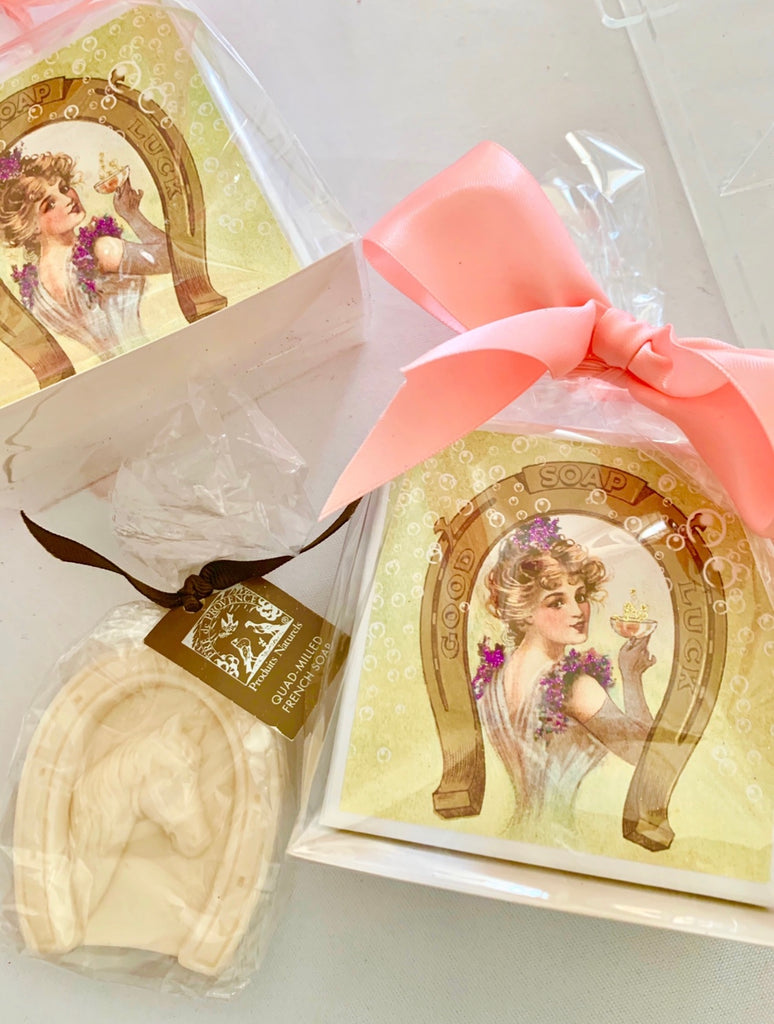 French Soaps in Hand Glittered Gift Box