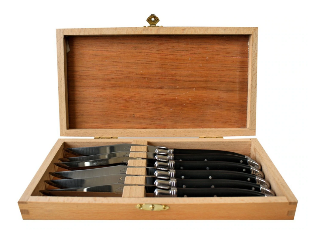 Laguiole Black Knives in Presentation Box (Set of 6)