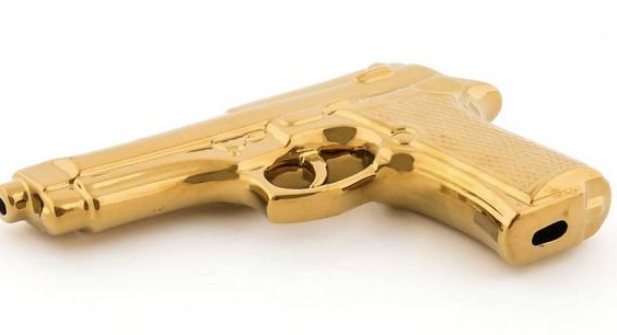 Gold Porcelain Gun