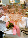 Pink French Wine Glasses